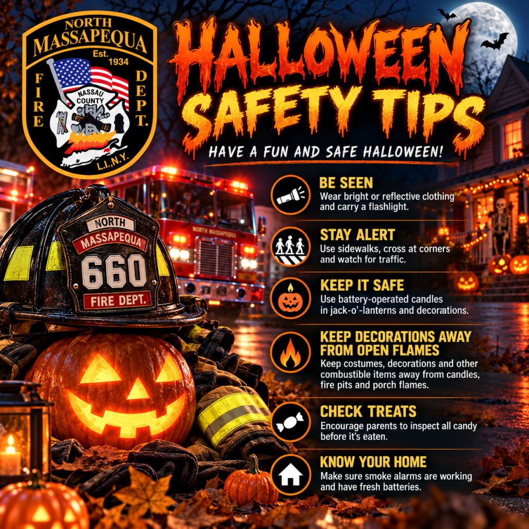 Halloween Fire Safety Tips Poster